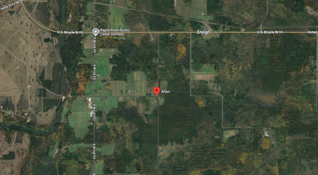 A map image of Alton, Michigan