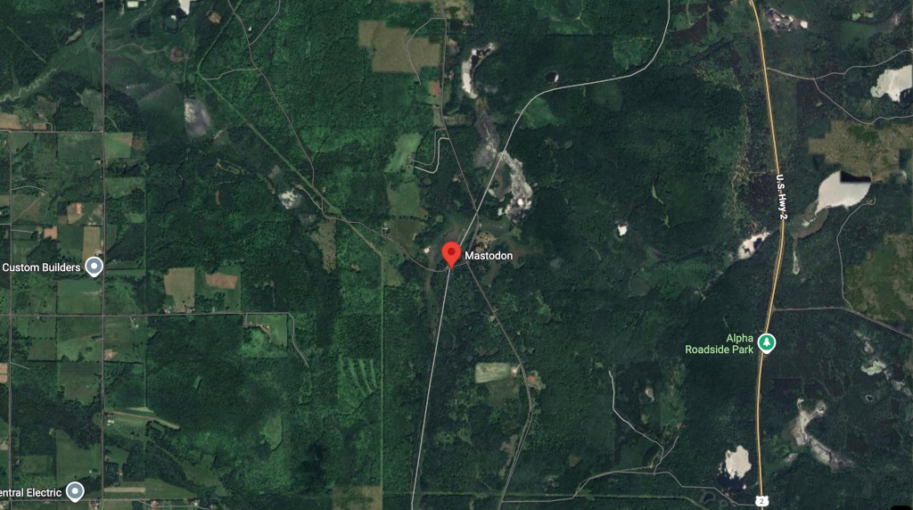 A map of Mastodon, MI